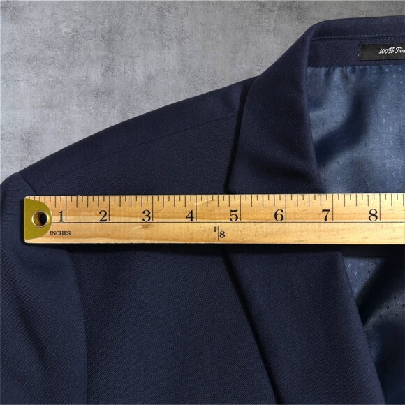 MANTONI Mens Navy Blazer 46R Virgin Wool Sport Coat Two Button 2-Vent Jacket - Picture 8 of 12
